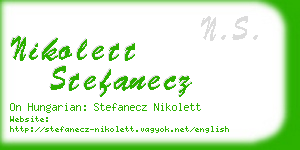 nikolett stefanecz business card